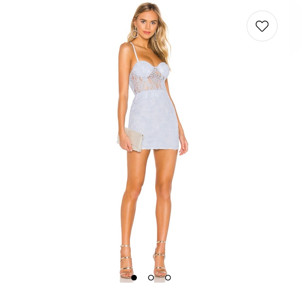 NBD x Naven Lilia lace dress in Ice Blue.  Size XXS